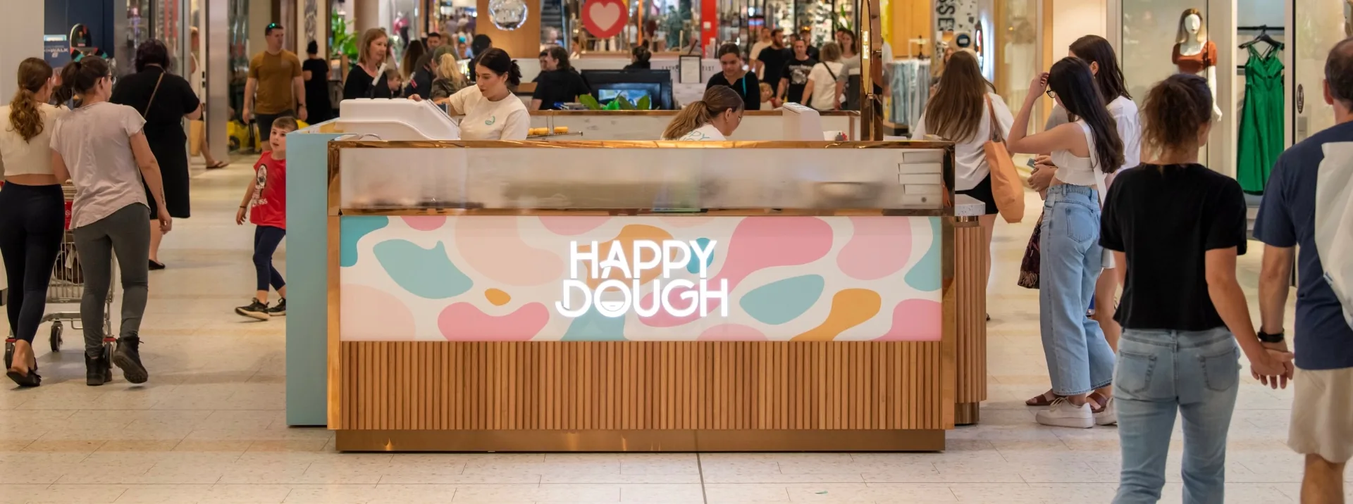 Happy Dough gluten-free doughnut kiosk at Sunshine Plaza in Maroochydore.