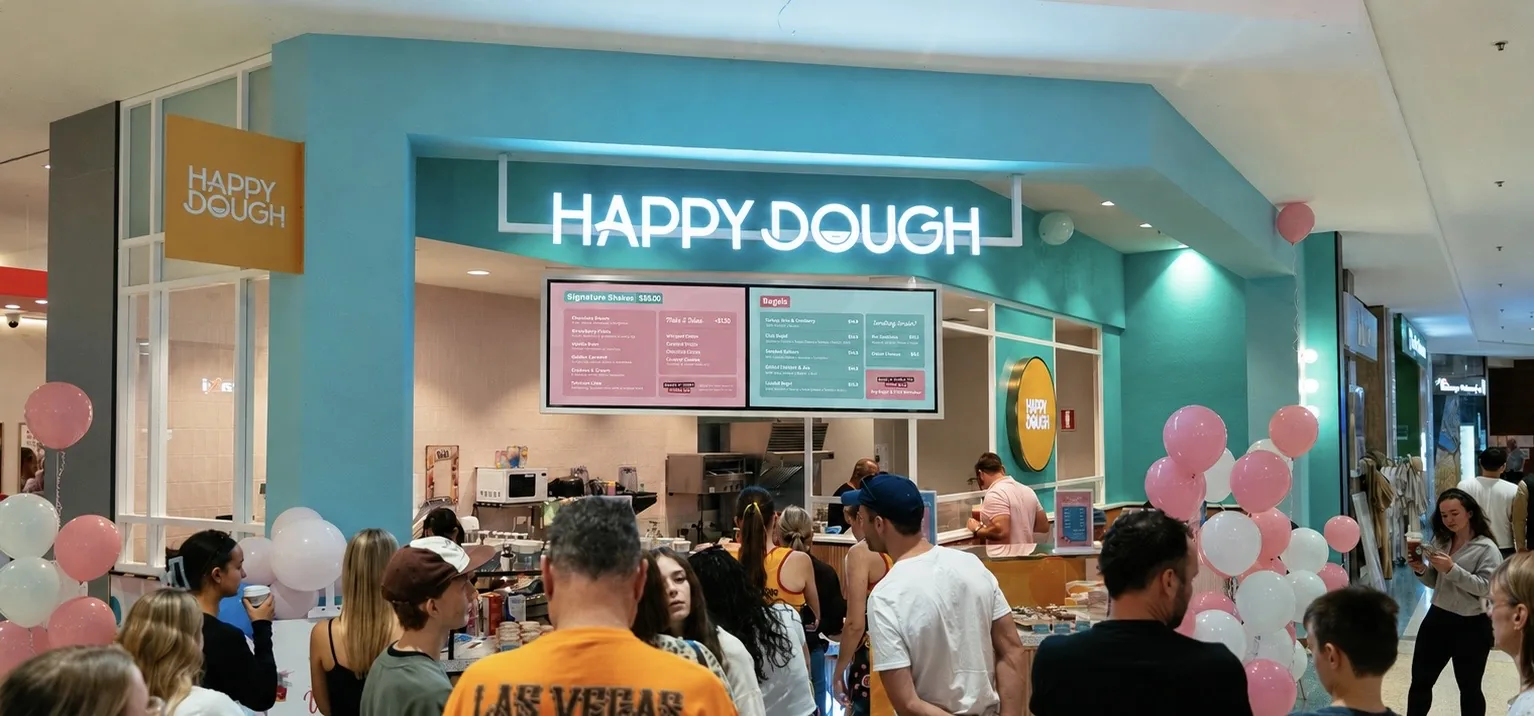 Happy Dough gluten-free doughnut store at Kawana Shoppingworld during its grand opening.